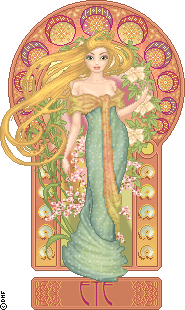 Art Nouveau-inspired Summer doll