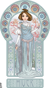 Art Nouveau-inspired Winter doll