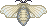 Pixel art of a domesticated silkmoth