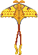 Pixel art of a comet moth