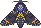 Pixel art of a death's head hawkmoth