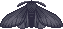 Pixel art of a black peppered moth