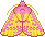 Pixel art of an owlet moth