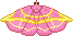 Pixel art of a naganoella moth