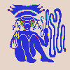 Pixel version of the album cover for Love Heart Cheat Code by Hiatus Kaiyote