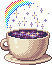Rainbow sparkles teacup by solaria